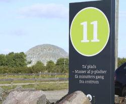 Store info skilte i Randers