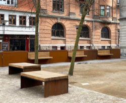 fornyelse af Mathilde Fibigers Have med Corten plantekasser