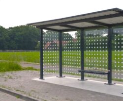 CREDO busskur & cykeloverdækning | Stilrent & funktionelt design i galvaniseret stål eller i malet udførsel
