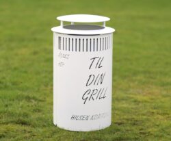 Affaldsbeholder i stål til engangsgrill – Sikker og holdbar