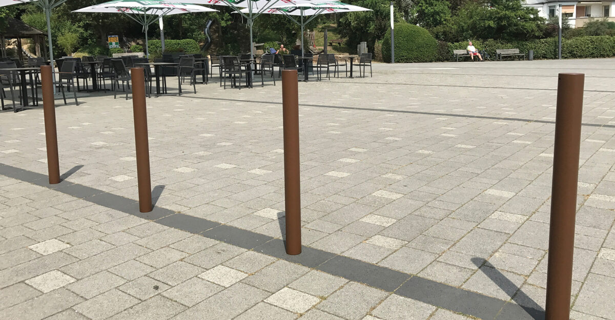 dekorative cortenstål pullerter