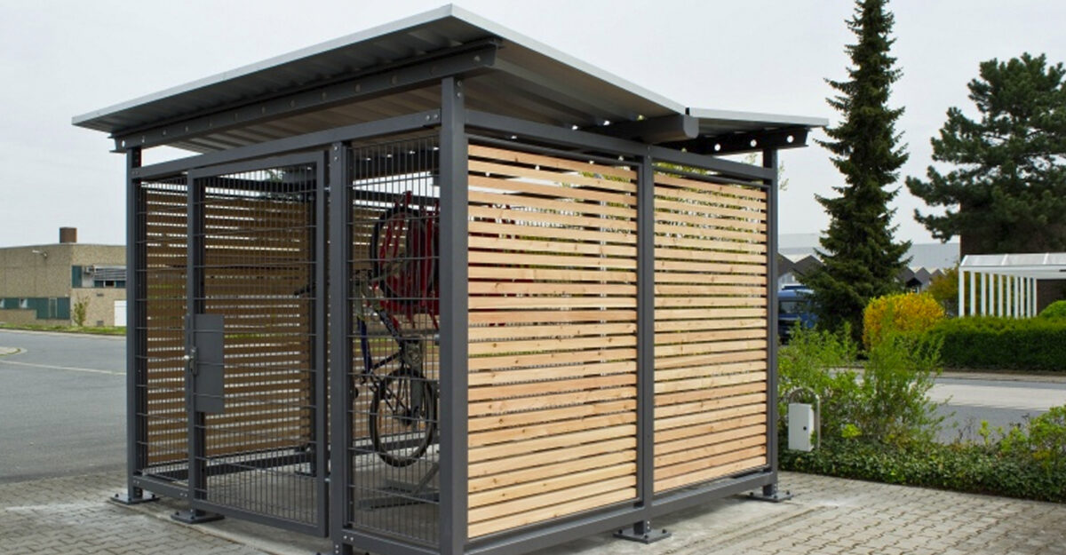 KADURA Cykelparkering - 12 cykler på kun 10m2! med sider i stålgitter