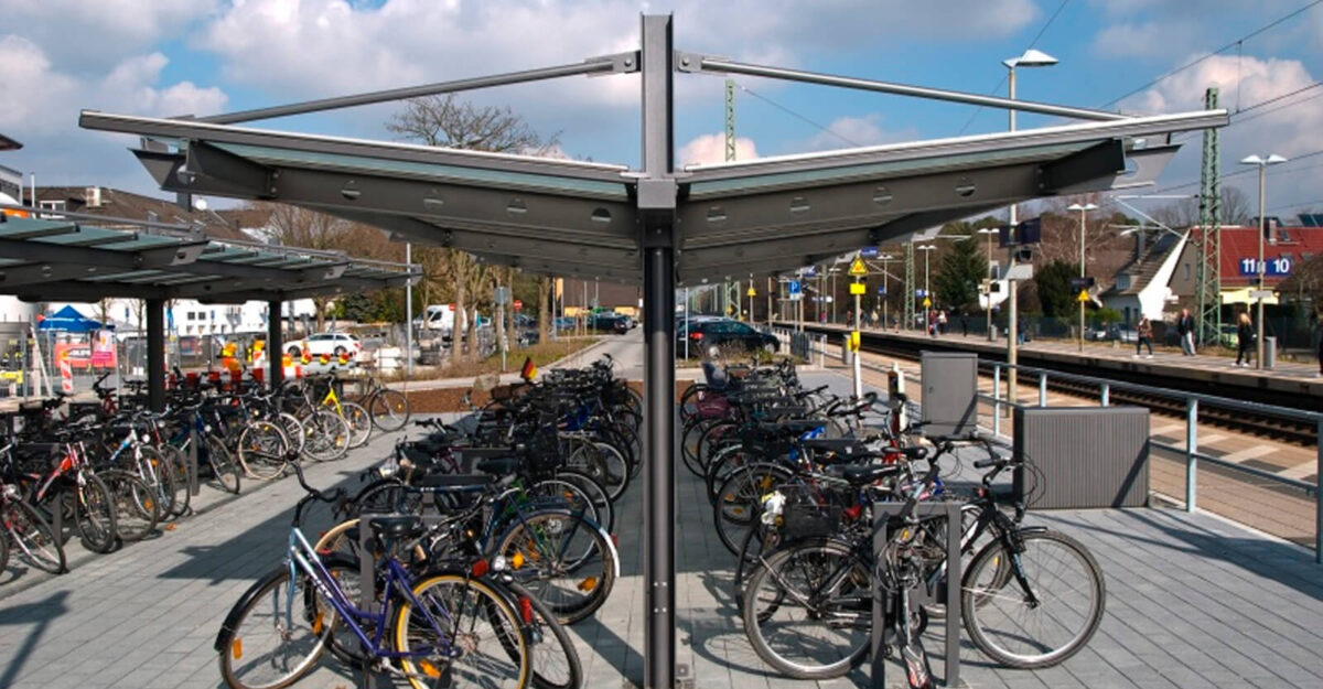 Pylon fleksibel cykeloverdækning i stål